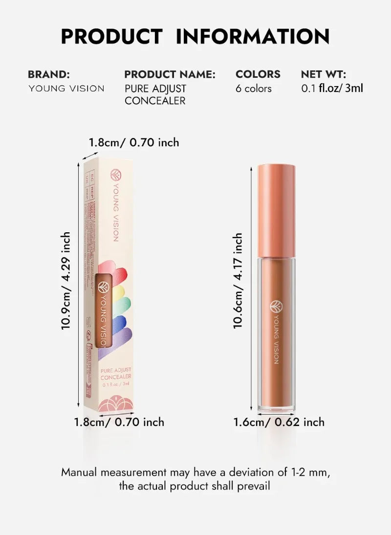 Tidesmit orange liquid color corrector and purple brightening concealer swatch for dark circles and skin tone