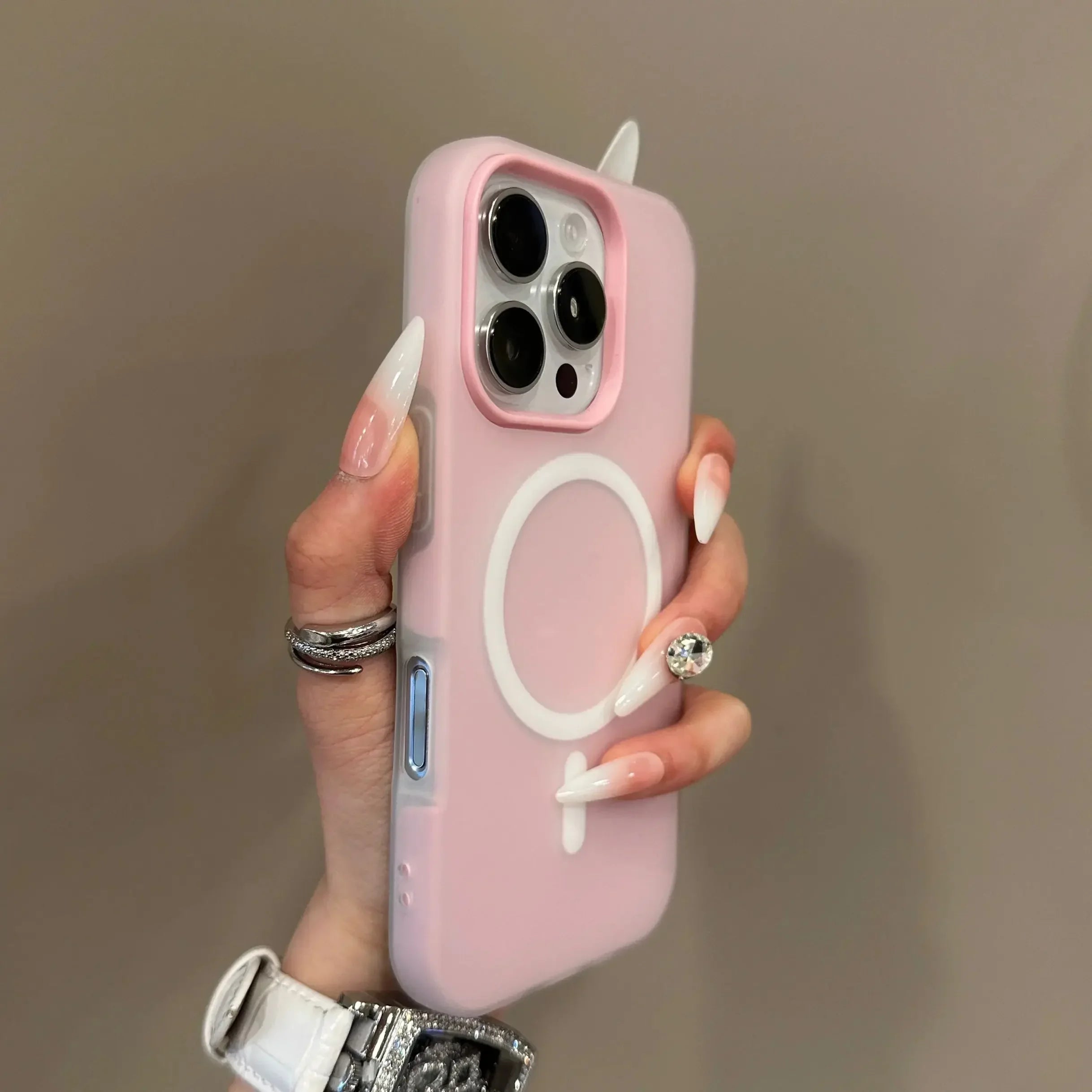 MagSafe Phone Case with Military-Grade Protection for iPhone Light Pink Tidesmit