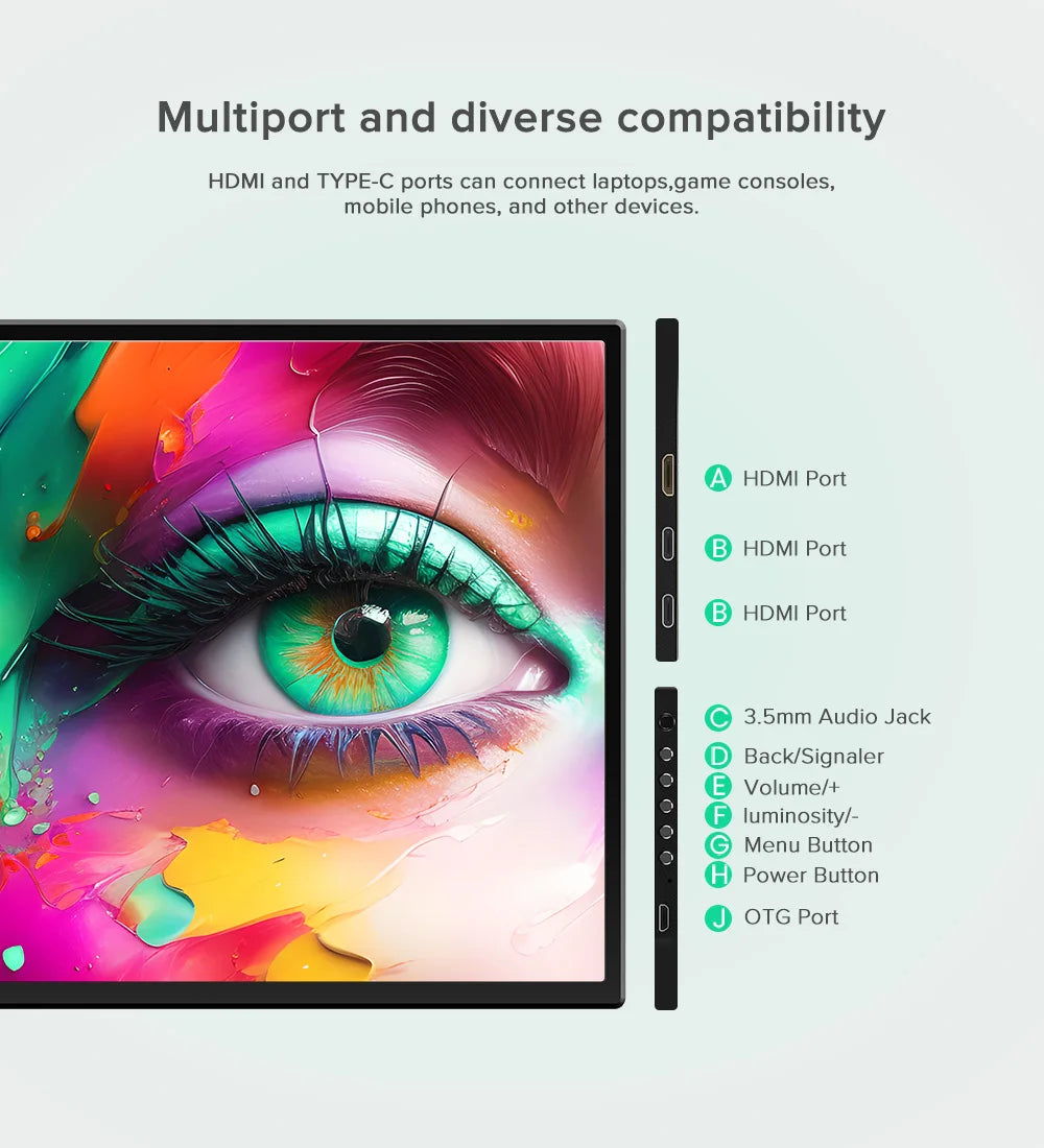 UPERFECT 24.5' 165Hz 2K Wall Mounted Computer Monitor 1440P 100% SRGB FreeSync IPS HDR Desktop Gaming Display for Laptop Mini PC