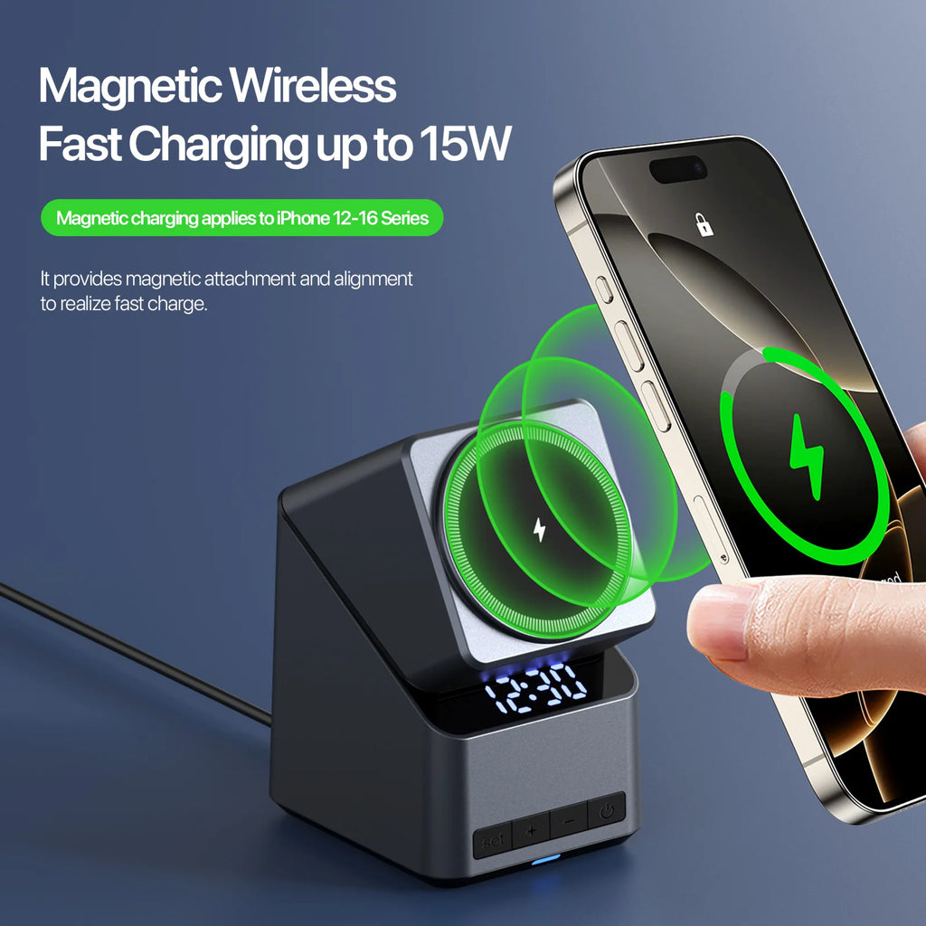 4 in 1 Magnetic Wireless Charger - Qi Certified Fast Charging Station Tidesmit
