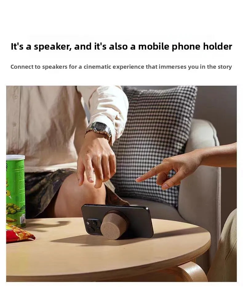 Waterproof Mini Sound Portable Magnetic Speaker White Noise Machine Tws Connected Speaker With Magnetic Phone Stand