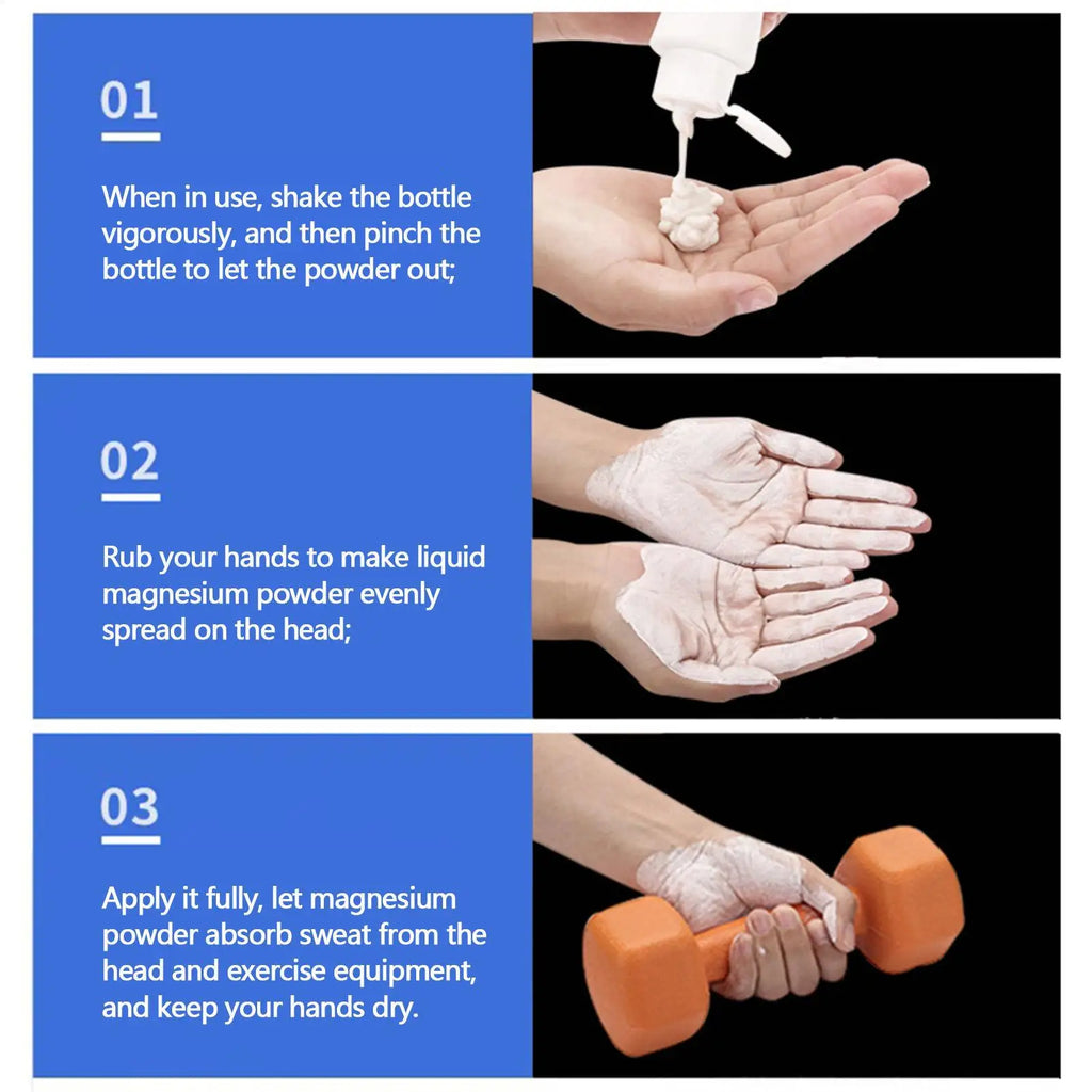 Sports Liquid Magnesium Powder Fitness Lifting Anti Slip Cream Grip Liquid Magnesium For Pole Dancing Rock Climbing Gym Indoor