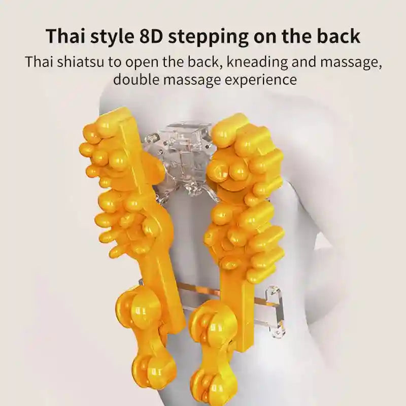 Electric Back Massager with Heat and Vibration - Gray Portable Device Massage Roller Tidesmit