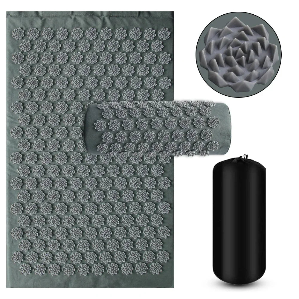 Acupressure Massage Mat Set for Back Pain Relief - 3PCS Lotus Series Massage Cushion Tidesmit