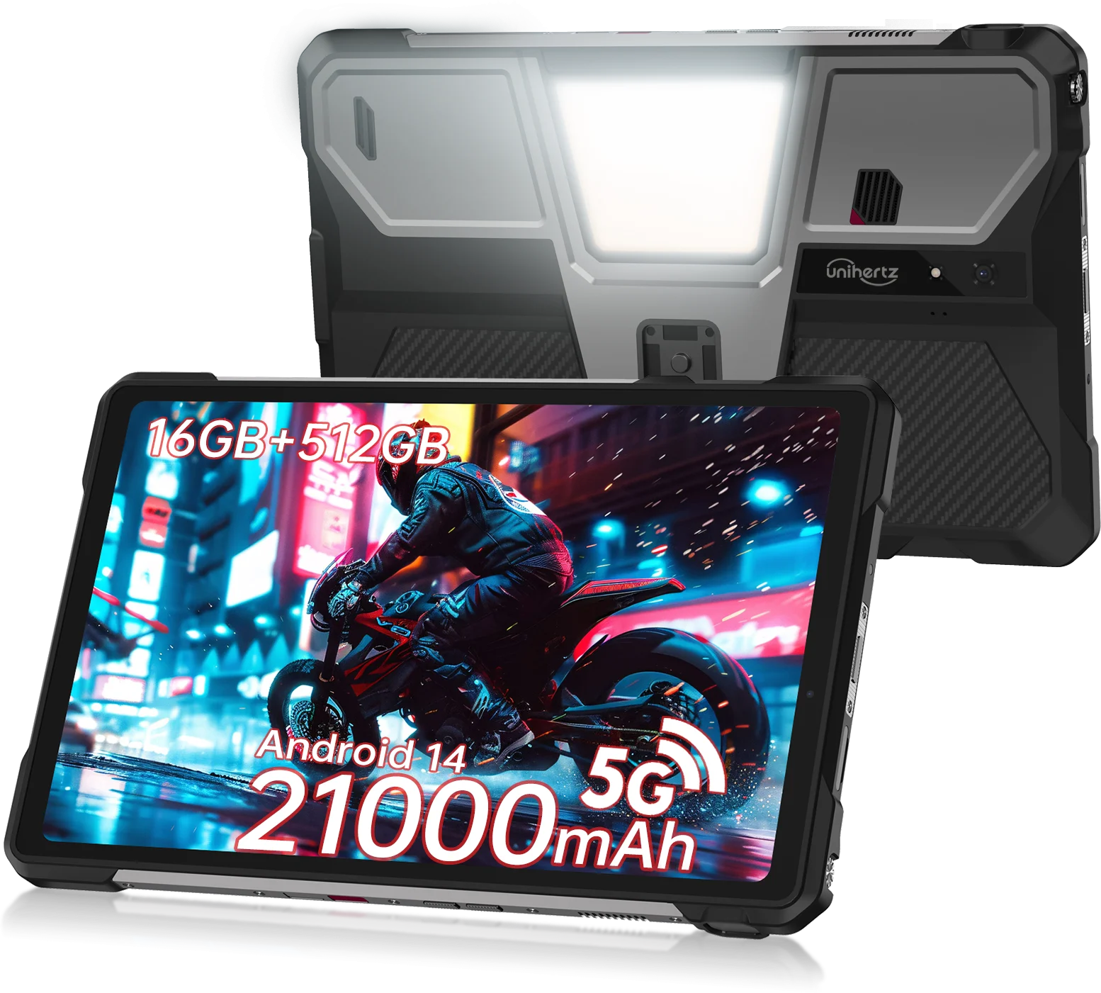 Unihertz Tank PAD 8849 Rugged Projector Phone Tablet Android 32GB 512GB 21000mAh 10.95" FHD Dual Speaker Waterproof Tablet