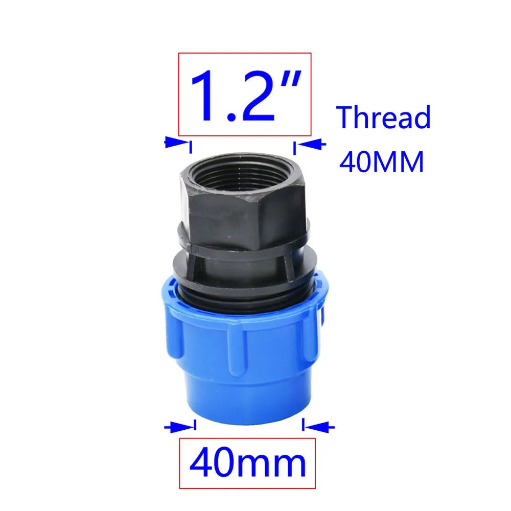 20/25/32/40/50mm PE Tube Quick Connector Elbow Tee Water Splitter Plastic Ball Valve Coupler Farm Irrigation Water Pipe Fittings