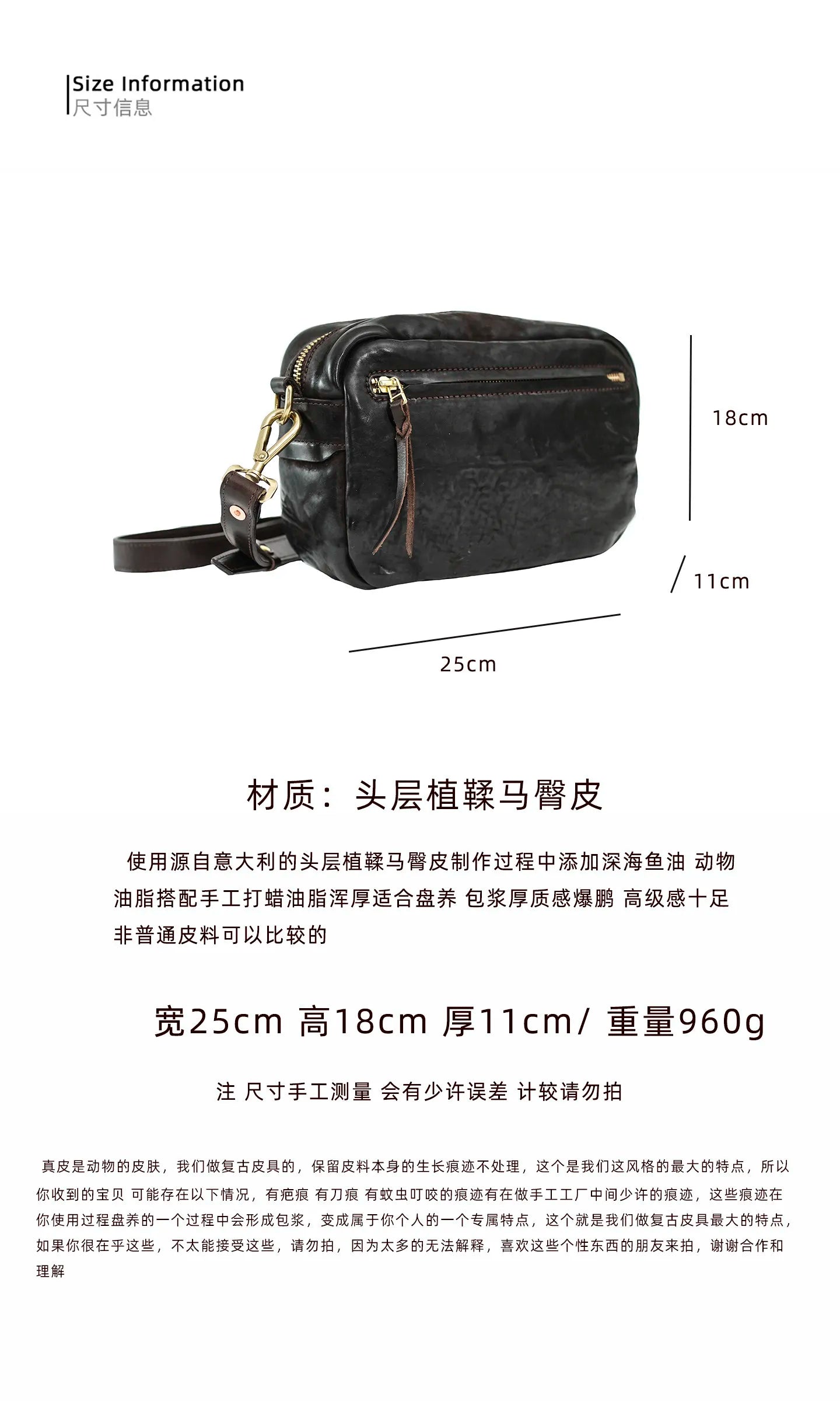 casual luxury padded genuine leather men's crossbody bag fashion vintage designer handmade real cow leather shoulder bag