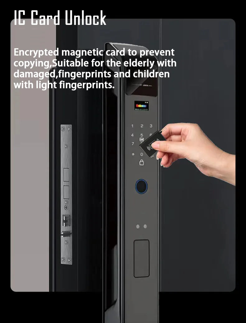 WIfi Tuya APP Remote Unlock Voice Intercom 3D Face Recognition Smart Door Lock With Camera Fingerprint Password Digitl Door Lock