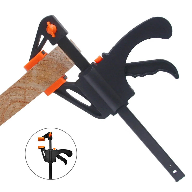 2pc 4 Inch Woodworking F-clip Nylon Quick Woodworking Clip Wooden Board Clip Metal Fixing Clip Tool Clip