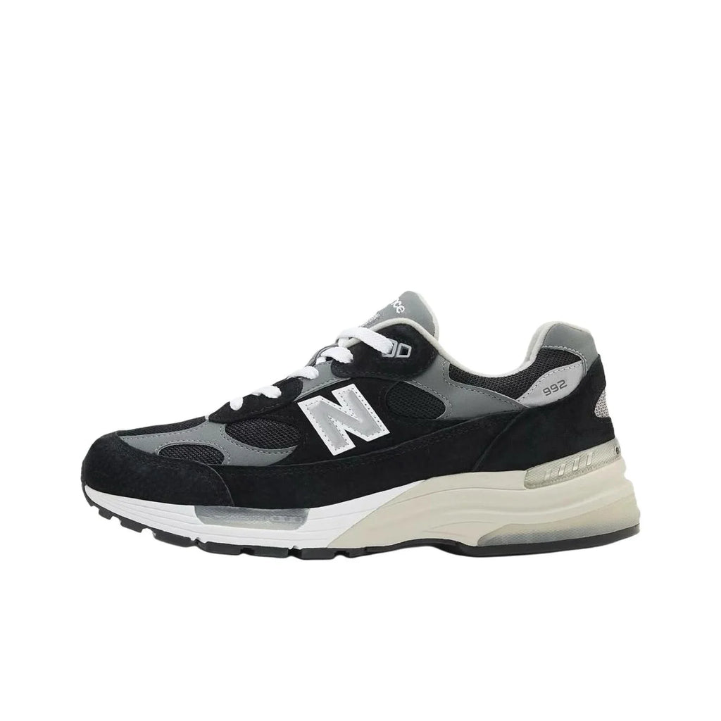 New Balance NB 992 Thick sole, soft and durable low-top casual running shoes unisex black U992BK