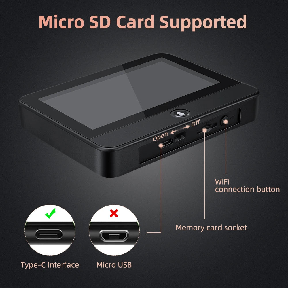 Wsdcam Wifi Doorbell 120 Degree Wide Angle Peephole Doorbell 1080P Digital Doorbell Viewer Motion Detection