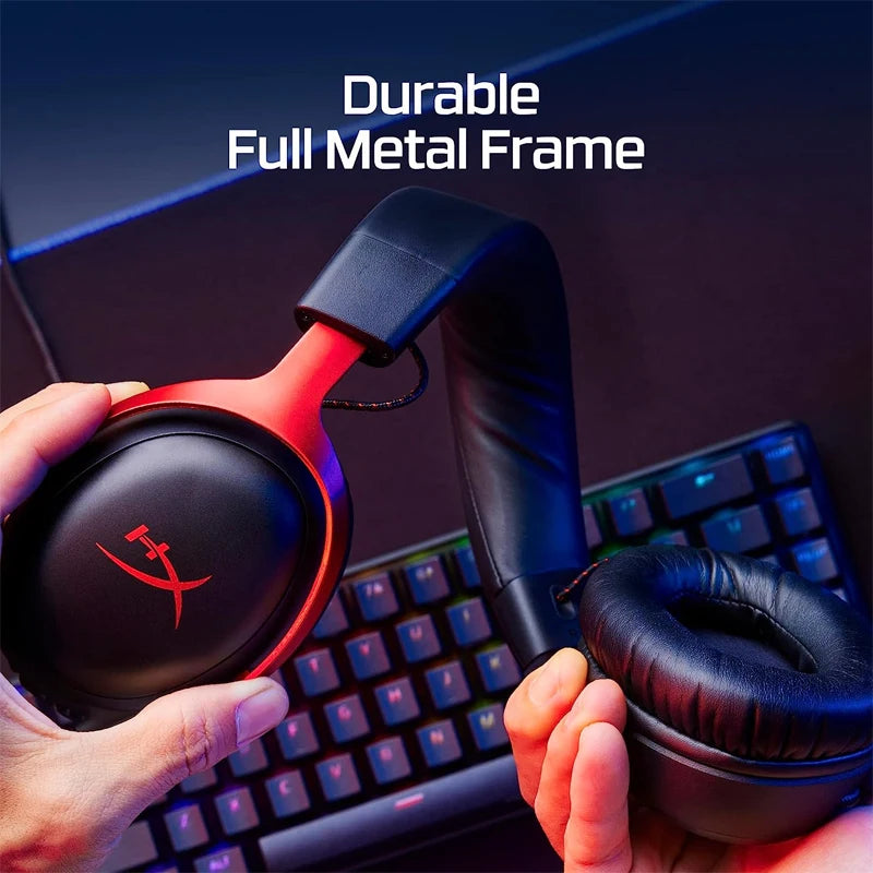 HyperX Cloud III Wired Gaming Headset - DTS Audio Black-Red Tidesmit