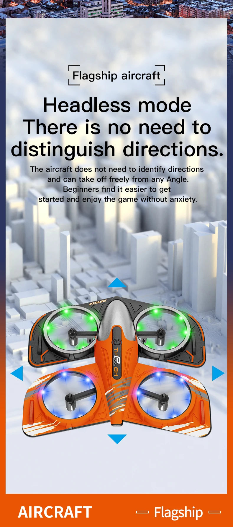 Foldable Camera Drone - Beginner RC Quadcopter with Obstacle Avoidance Tidesmit