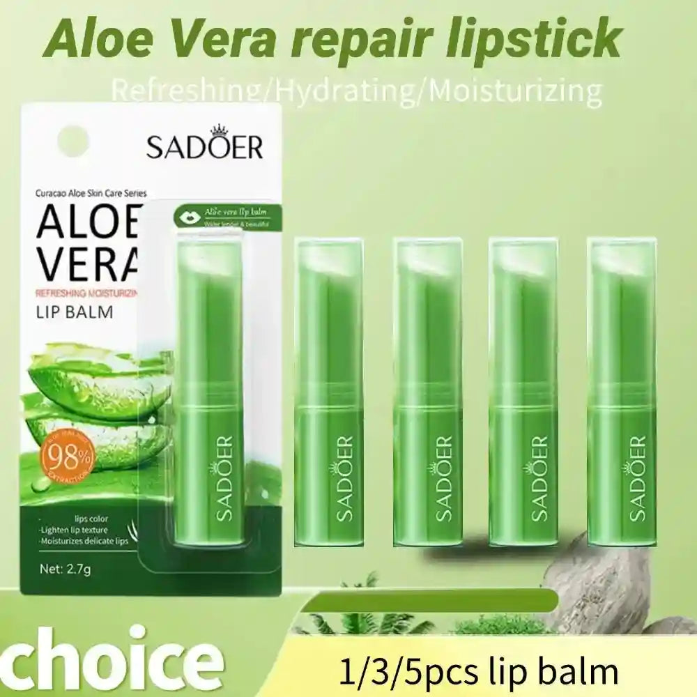 Aloe Vera Lip Balm 5-Pack: Nourishing Moisturizing Lip Treatment Lip Care Tidesmit