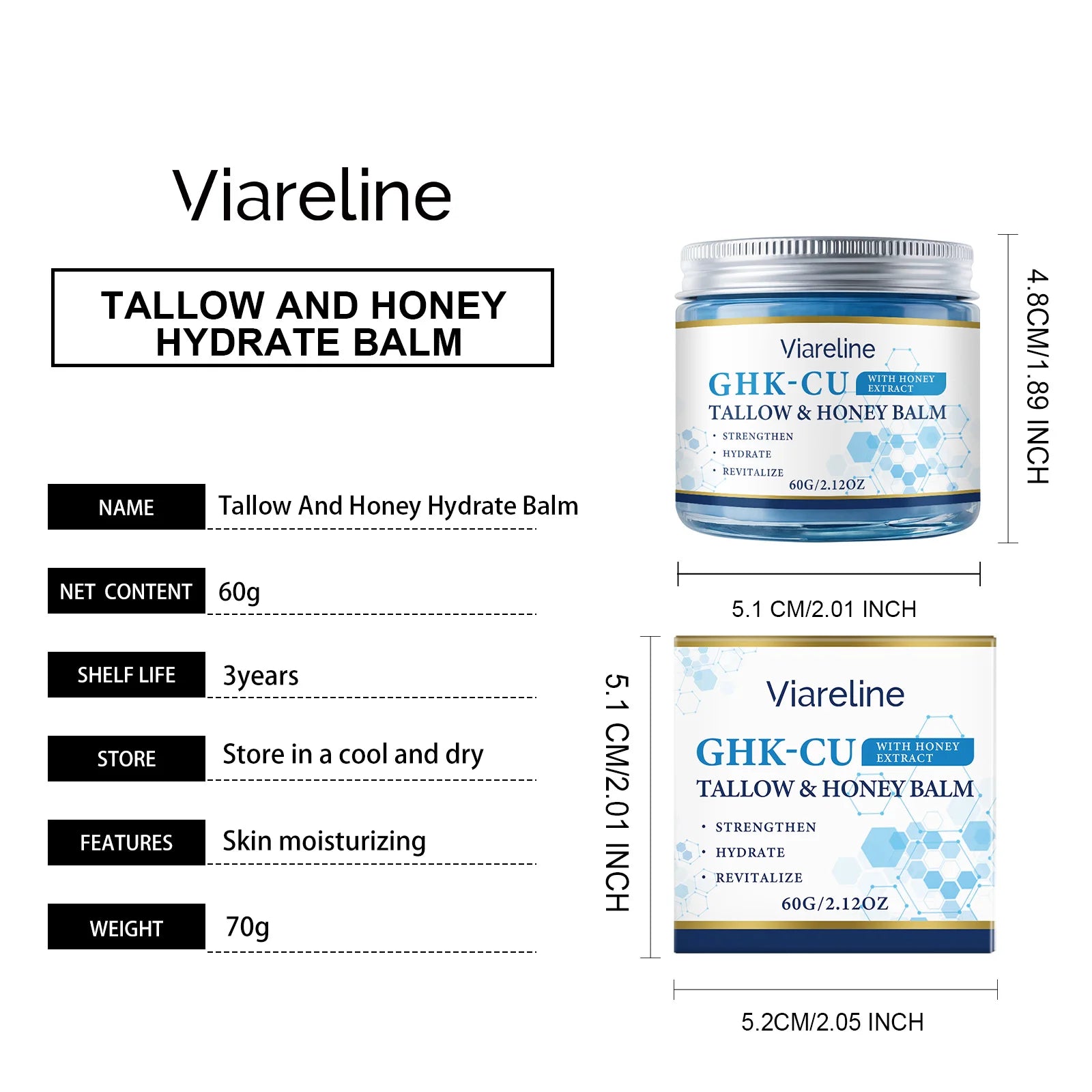 Ghk-Cu Firming Face Cream Anti Age Wrinkle Removal Fade Fine Lines Repair Roughness Deep Hydration Brightening Beef Tallow Balm