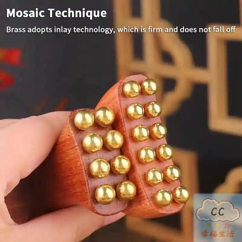 Fascia Massage Tool: Brass Gold Facial Lifting Deep Tissue Massager Fascia Gun Tidesmit