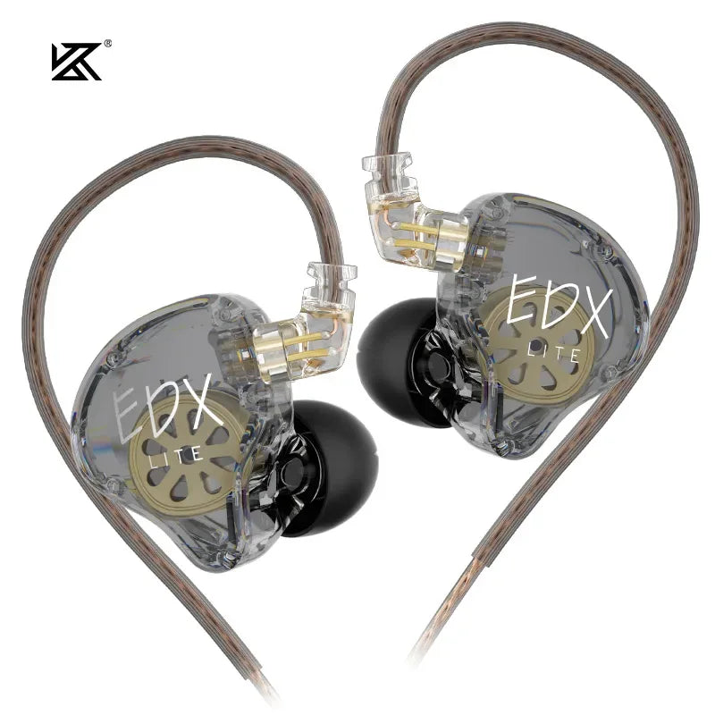 KZ EDX Lite Wired In Ear Earphones Monitor Stage Live Headphones HIFI Stereo Bass Music Earbuds Sports Gaming Headset EDX Lite Grey NOMIC Tidesmit