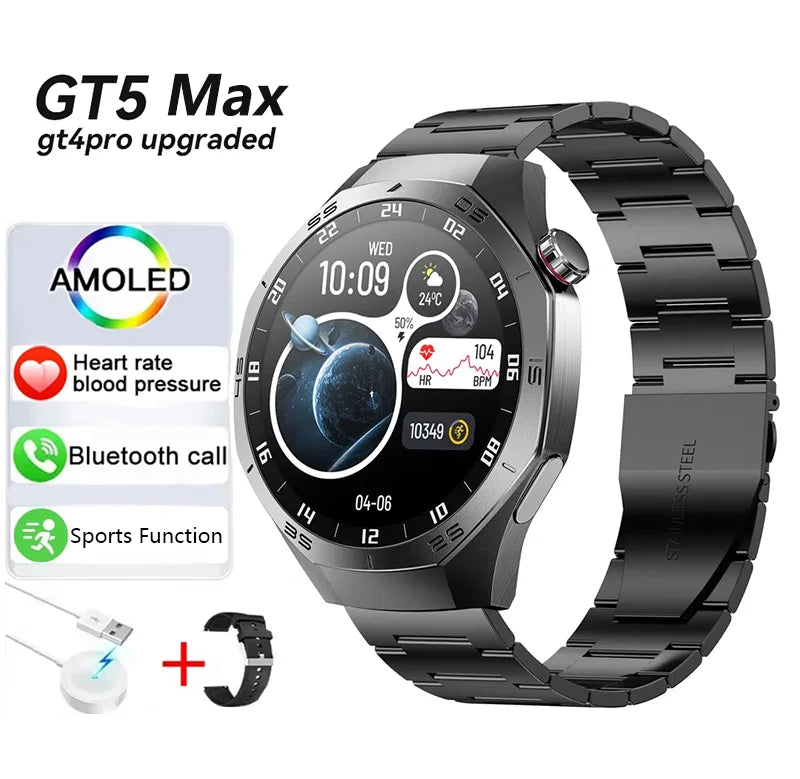 LAXASFIT Smart Watch 1.52" HD Game Dial Dynamic Dial Bluetooth Call Voice Assistant Wireless Charging Fitness Tracker