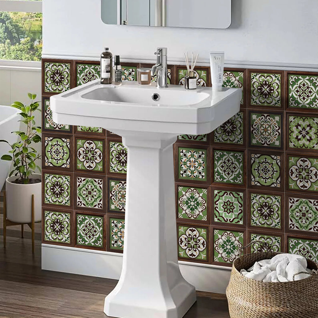 12 /24pcs Mosaic Tile Stickers Crystal PE Backsplash Tile for Kitchen Peel and Stick Self Adhesive Tiles Decal for Kitchen Bath