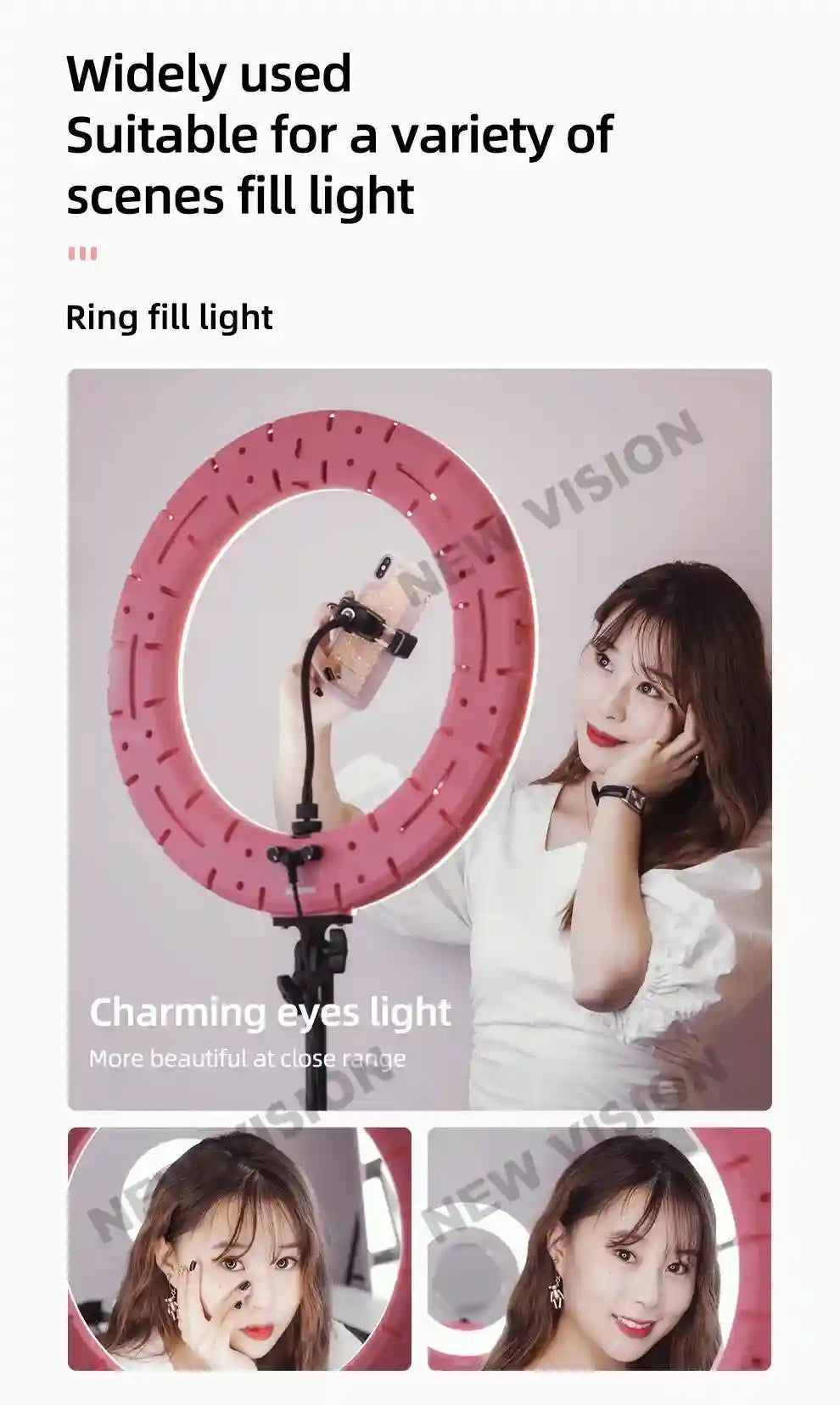 21-Inch LED Ring Light with Adjustable Color Temperature and Tripod Kit Tidesmit