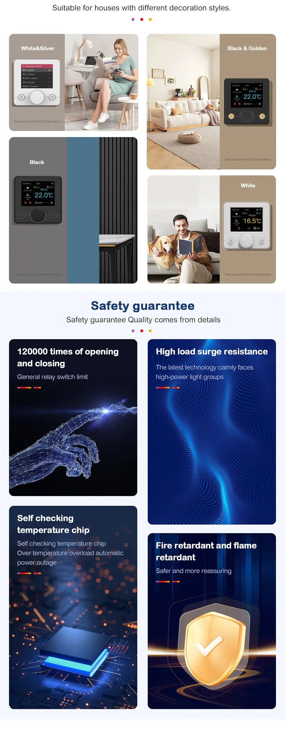 Tuya WiFi Smart Floor Heating Thermostat Regulator Warm Electric/Water Gas Boiler Remote Temperature Controller Alexa Google