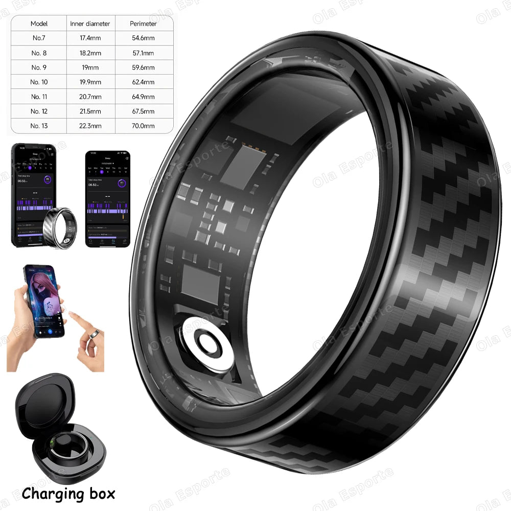 2025 Smart Ring Call Alert, Message Notification, Hand Gestures Control, Health Manager, IP68 5ATM Waterproof Ring For Men Women