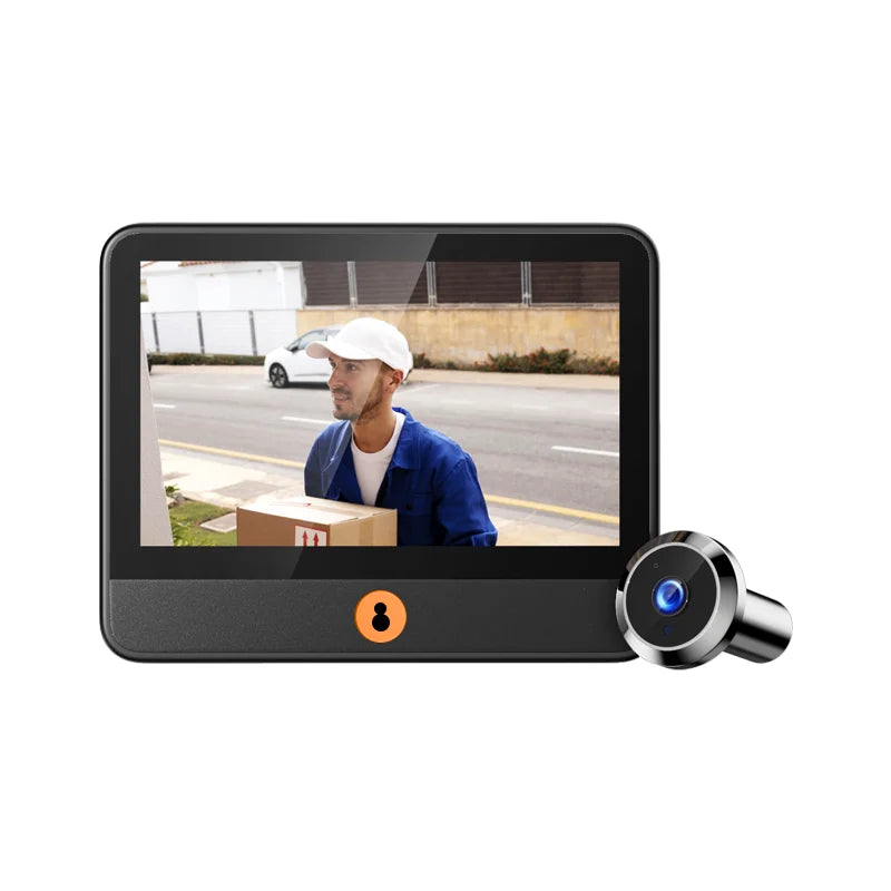Danmini 4.3 Inch Doorbell Peephole Mobile Tuya App Remote Control Digital Door Viewer Night Vision 1080P 2MP Cat Eye Door Camera