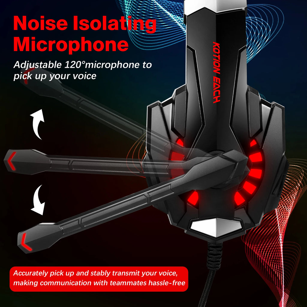 Tidesmit G9000PRO Wired Gaming Headphones - PS5 & PC Noise Cancelling Mic Tidesmit