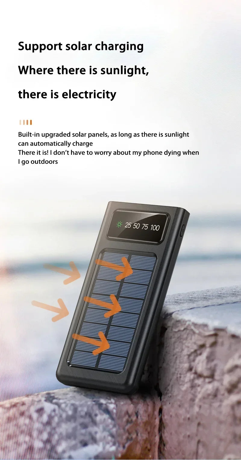 Tidesmit 200000mAh Solar Power Bank - Fast Charging Portable Charger Tidesmit