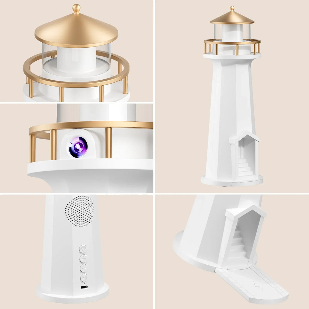 Moon Projector Wireless Charger with Bluetooth Speaker - White Tidesmit