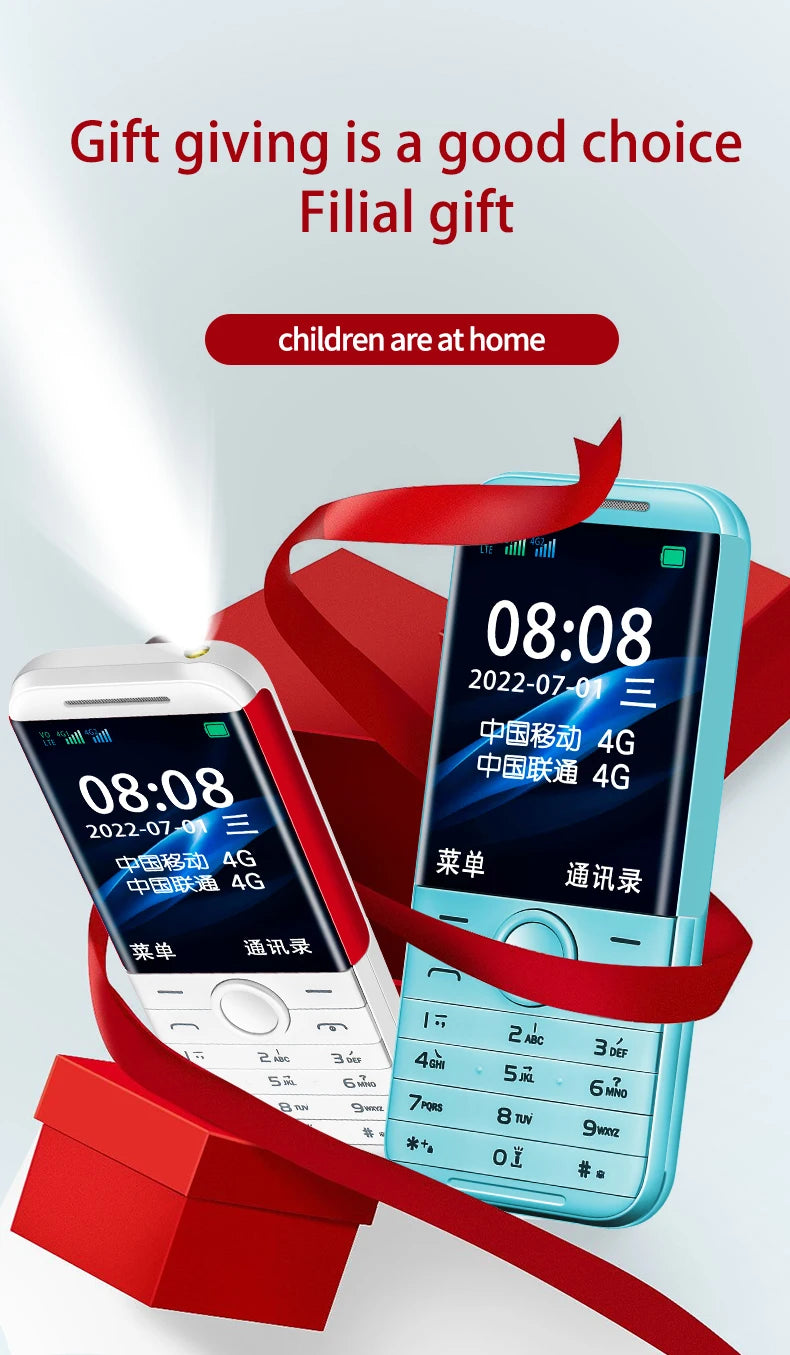 New HOSWN H29 4G Cellphone 2.8Inches Screen LTE Dual SIM Cards 6800mAh With Loud Speaker Powerful Flashlight Mobile Phone