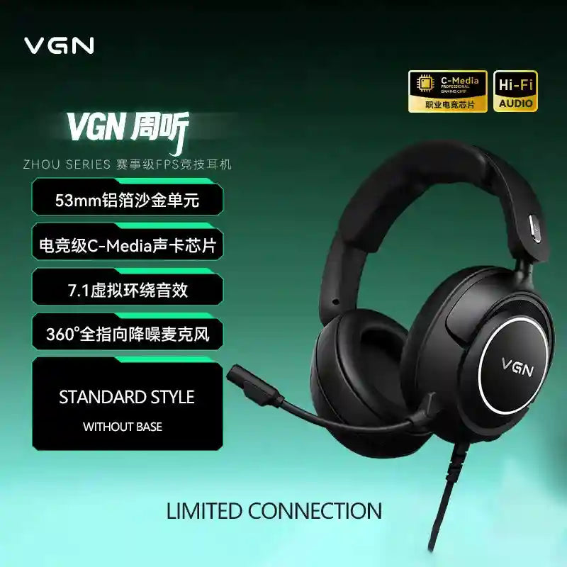 Tidesmit Wireless Gaming Headset – Low Latency Over-Ear PC Audio zhou -black Tidesmit