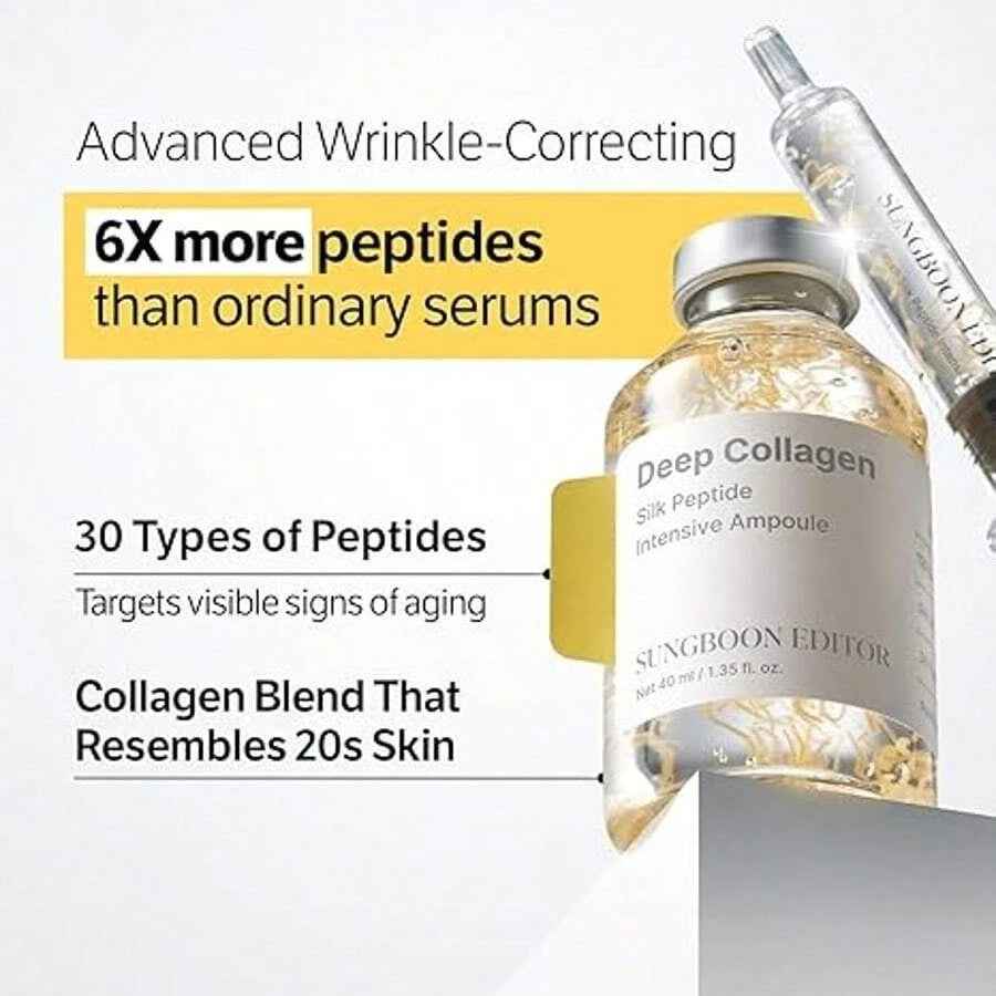 Tidesmit Collagen Peptide Anti-Aging Ampoule with Silk Protein for skin tightening and elasticity boost