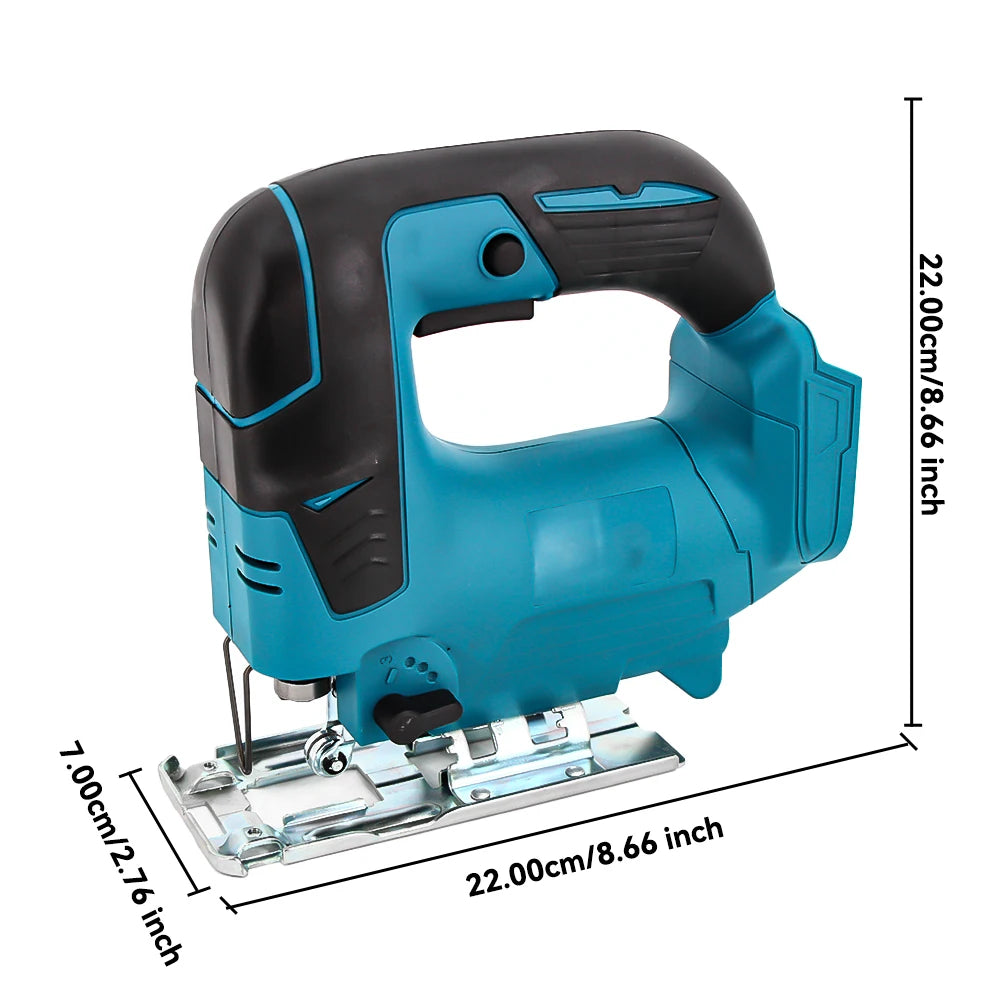Podofo 2600RPM Electric Cordless Curved Saw Jig Saw Woodworking Cutting Machine for Makita 18V Battery