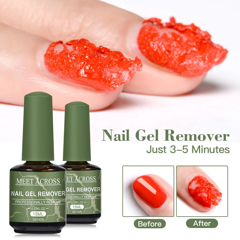 Nail Gel Polish Remover 15ml - Fast UV Soak Off Gel Solution Permanent Makeup Machines Tidesmit