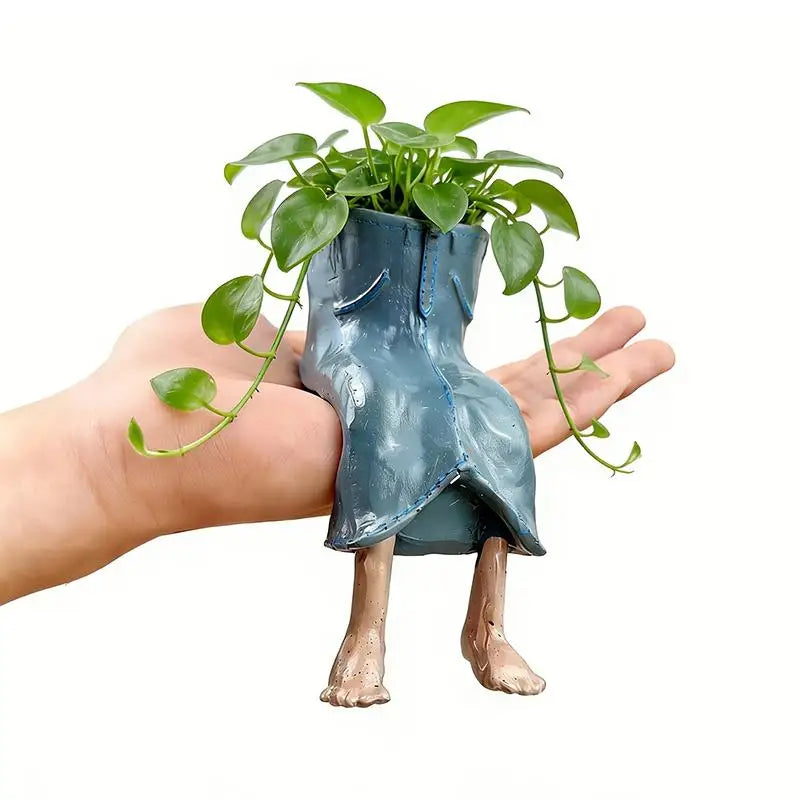 Whimsical Resin Leggy Planter Creative Succulents Flower Pot Home Decor Art Planter Home Office Shelf Decor Gardening Gift