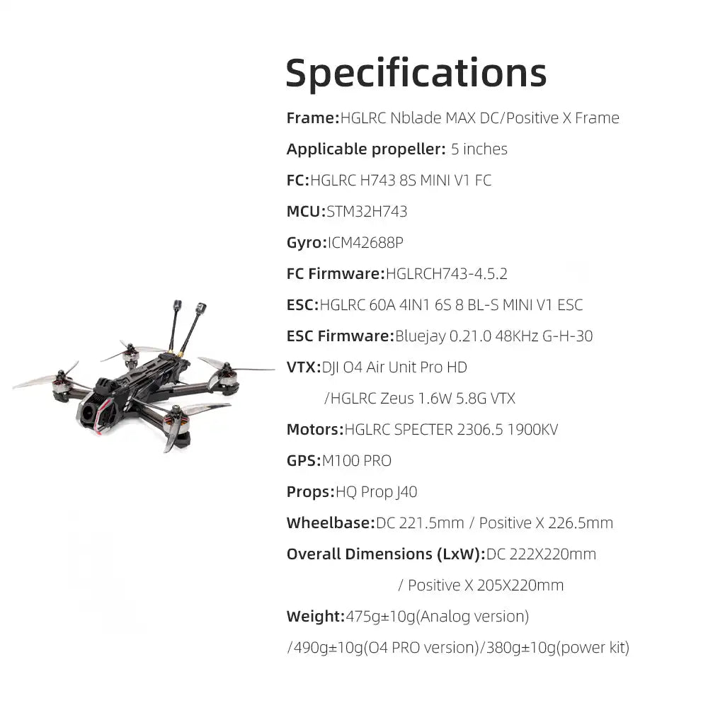 Nblade MAX 5 Inch FPV Drone | High-Performance Cinematic Quadcopter Tidesmit