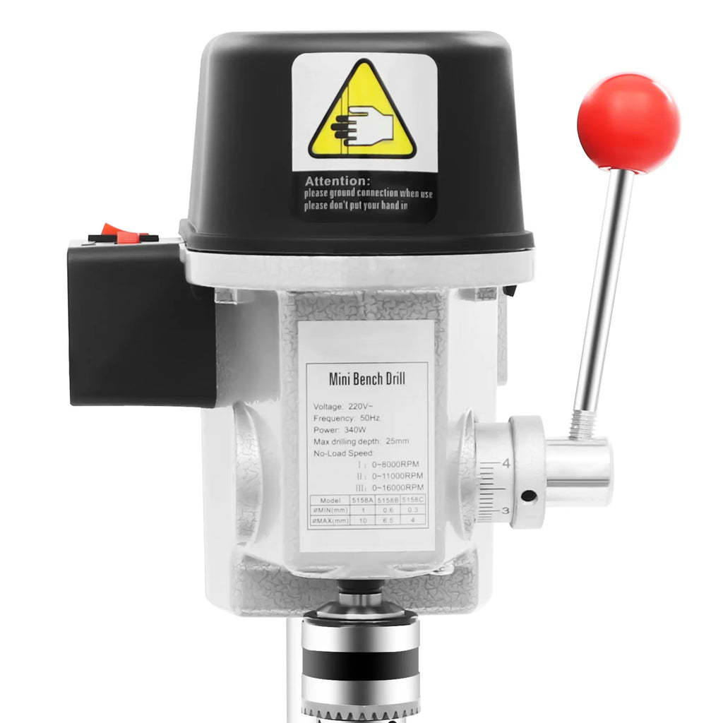 340W Portable Bench Drill Machine Mini Table Drilling Tool Electric Bench Drill Press 220V for DIY Iron Wood Plastic Board