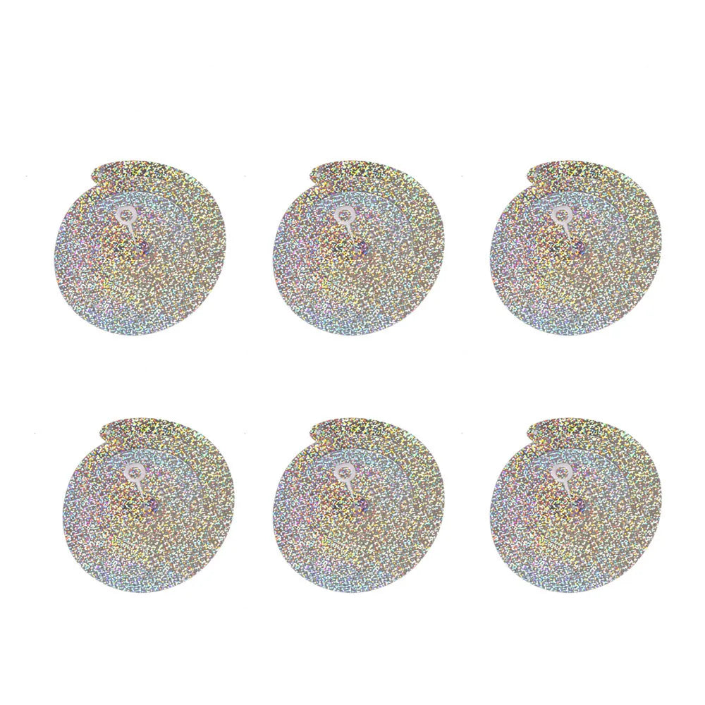 6-pack holographic laser hanging swirl decorations for festive pet birthday party and celebration decor.