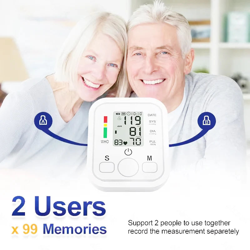 Medical Grade Upper Arm Digital BP Monitor Automatic Sphygmomanometer Kit Home Health Measuring Device