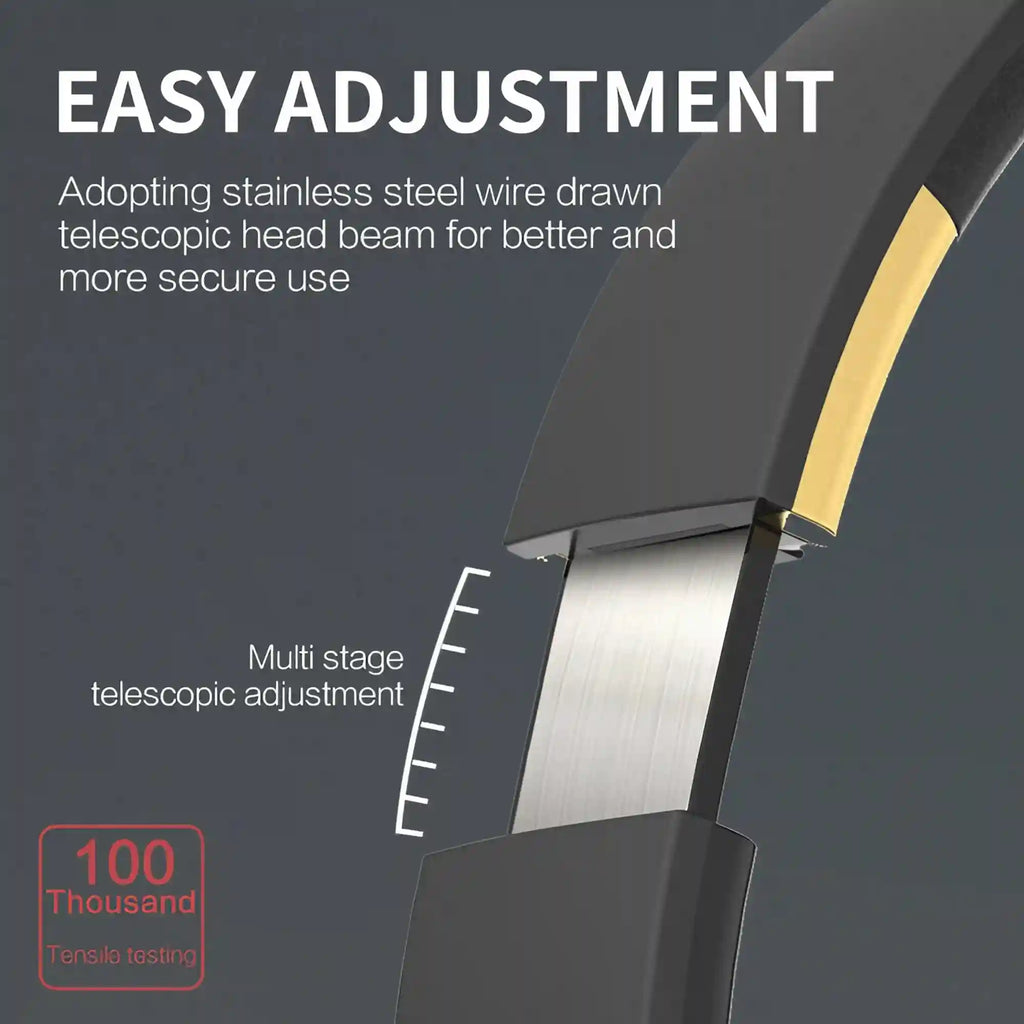 Wireless Foldable Over-Ear Headphones with Active Noise Cancellation Tidesmit