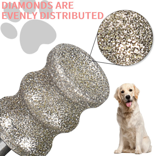 Diamond-textured pet nail grinding head, speckled finish for nail smoothing