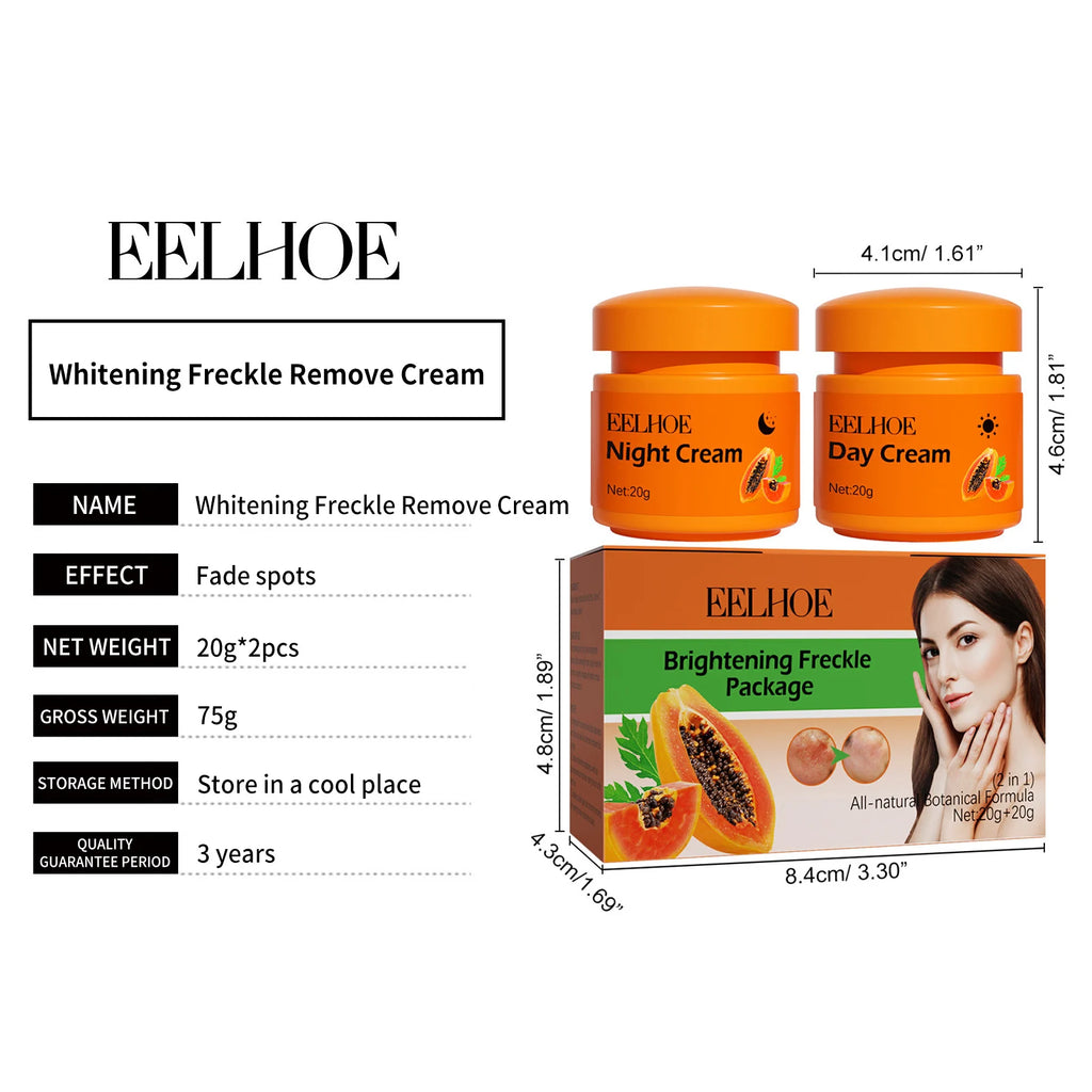 Tidesmit EELHOE papaya whitening freckle cream dark spot corrector for brightening skin texture close-up 40g
