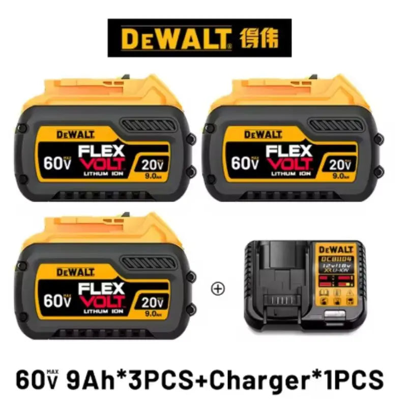 DeWALT 100% Original Battery 20V/60V 9000mAh MAX FlexVolt for DCB200 DCB205 DCB206 DCB209  Power Tool Battery Air Transpor