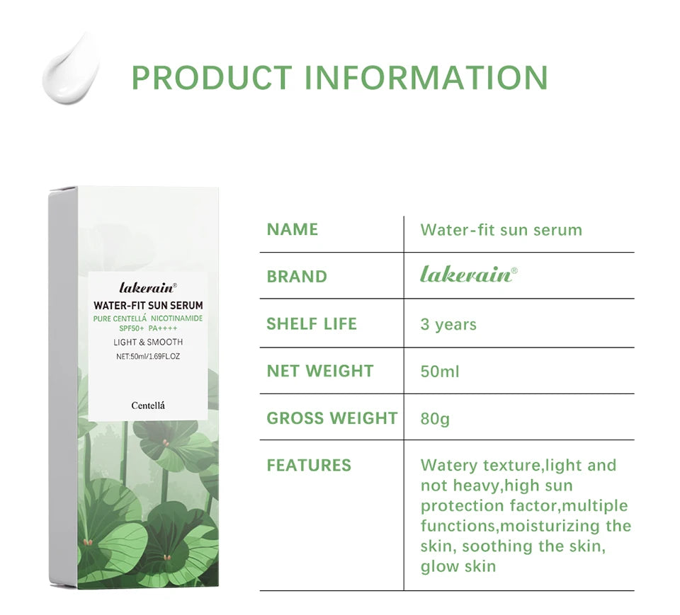 Tidesmit SPF 50 Centella Asiatica face sunscreen essence with refreshing non-sticky finish for sensitive skin