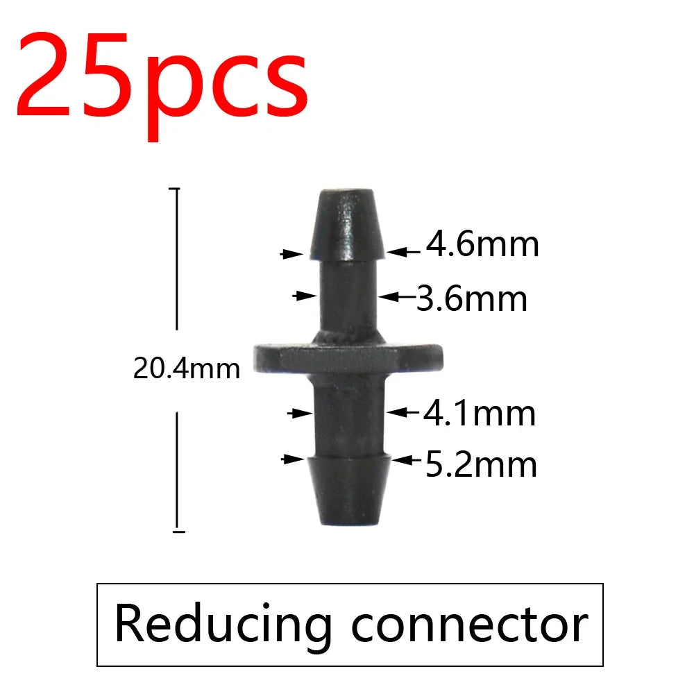 Garden Hose Connectors Barbed Tee Elbow Cross End Plug Coupling WDrip Irrigation System Atering Fitting For 3/5 4/7mm Hsse 2027