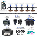 Gardening Independent Dual Zone LCD Display Watering Timer Irrigation Kit Garden Foldable Adjustable Ground Plug Atomized Spray