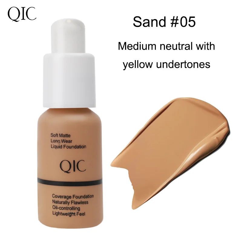 Tidesmit liquid foundation face makeup texture swatch showing long lasting matte finish and oil control properties
