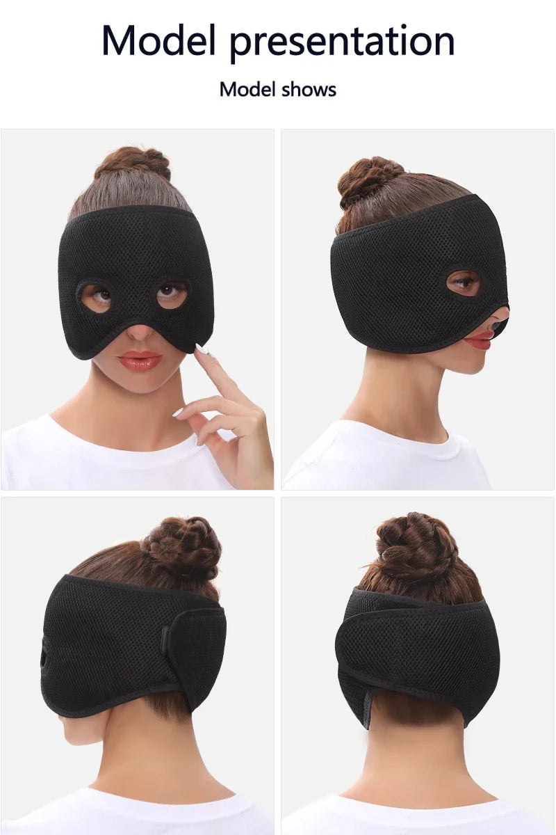 Heated Facial Mask for Sinus Relief with 3 Temperature Settings Massage Cushion Tidesmit