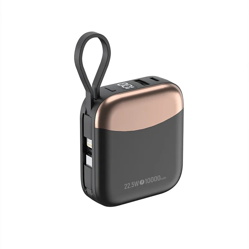 10000mAh Portable Charger - 66W Fast Charging Power Bank for Devices Black 10000mAh Tidesmit